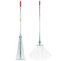 Грабли веерные прутковые раздвижные 15 зубьев с черенком PARK HG1191 (24)