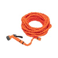 Набор поливочный растягивающийся шланг 45м пистолет 7 режимов соединитель Четыре Сезона (8)