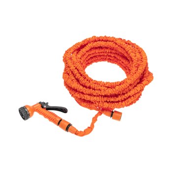 Набор поливочный растягивающийся шланг 45м пистолет 7 режимов соединитель Четыре Сезона (8)