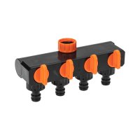 Разветвитель для шланга на 4 канала 1/2, 3/4 Четыре Сезона (48)