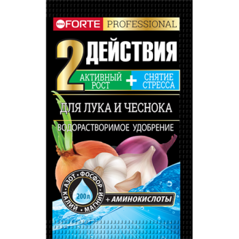 Удобрение водорастворимое с аминокислотами 100гр для лука и чеснока Bona Forte ш/б (10/30)