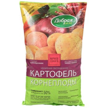 Удобрение сухое Добрая сила 0,9кг Картофель-Корнеплоды (12)
