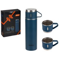 Термос 0,5л нержав 3термокружки синий Festa Mallony (12)