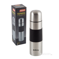 Термос 0,5л нержав колба, нержав корпус, силикон вставки Mallony (12)