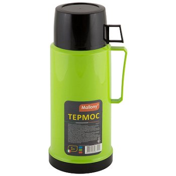 Термос 1,0л стеклянная колба пластиковый корпус 2644H (6)