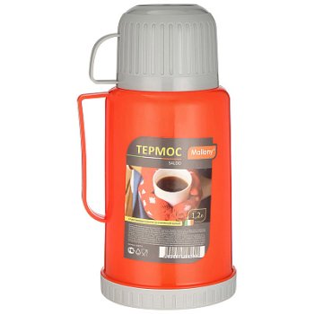 Термос стеклянная колба пластиковый корпус 1,2л Saldo (12)