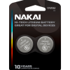 Батарейка литиевая CR 2032 NAKAI Hi-Tech 2xBL 3V (24/144)