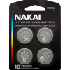 Батарейка литиевая CR 2032 NAKAI Hi-Tech 4xBL 3V (48/144)