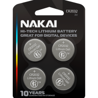 Батарейка литиевая CR 2032 NAKAI Hi-Tech 4xBL 3V (48/144)