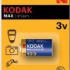 Батарейка CR123 Kodak Max 1xBL (6/12)