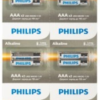 Батарейка LR 6 Philips Long 2/6xBL отрывной ((72/216))