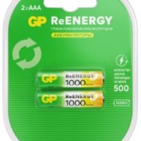 Аккумулятор NiMh R 3 1000мАч GP ReEnergy 2xBL (20/200)