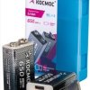 Аккумулятор Li-ion 6F22 650мАч Космос 2xBL зарядка от USB+кабель (6/72)