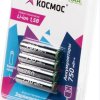 Аккумулятор Li-ion R 3 750мАч Космос 4xBL зарядка от USB+кабель (48/240)