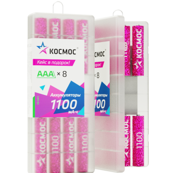 Аккумулятор NiMh R 3 1100мАч Космос 8xBL