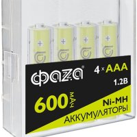 Аккумулятор NiMh R 3 600мАч Фаzа  4Box (40)