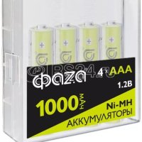 Аккумулятор NiMh R 3 1000мАч Фаzа  4Box (40)