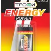 Батарейка 6LR61 Трофи Energy Power 1xBL (12/96)