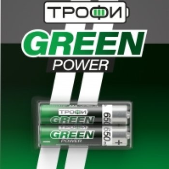 Аккумулятор NiMh R 3 650мАч Трофи Green 2xBL (20)