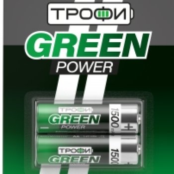 Аккумулятор NiMh R 6 1500мАч Трофи Green 2xBL (20)