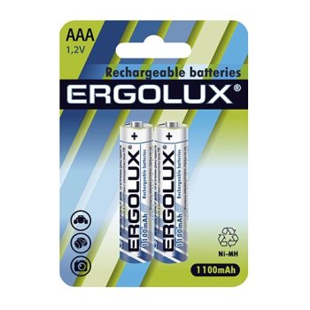 Аккумулятор NiMh R 3 1100мАч Ergolux 2xBL (24/480)