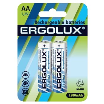 Аккумулятор NiMh R 6 1500мАч Ergolux 2xBL (24/384)