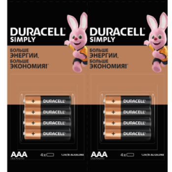 Батарейка LR 3 Duracell Basic 4xBLx4 отрывной (16/240)