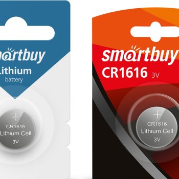 Батарейка литиевая CR 1616 SmartBuy 1xBL 3V (12/72)