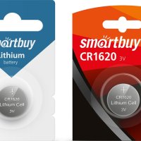 Батарейка литиевая CR 1620 SmartBuy 1xBL 3V (12/72)