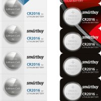 Батарейка литиевая CR 2016 SmartBuy 5xBL 3V (100)