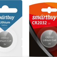 Батарейка литиевая CR 2032 SmartBuy 1xBL 3V (12/720)