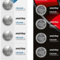 Батарейка литиевая CR 2430 SmartBuy 5xBL 3V (100)