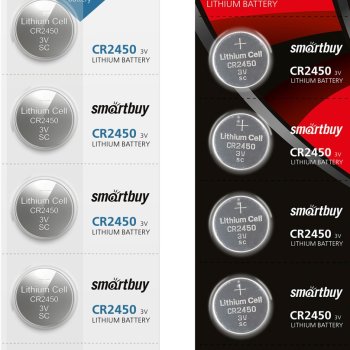 Батарейка литиевая CR 2450 SmartBuy 5xBL 3V (100)