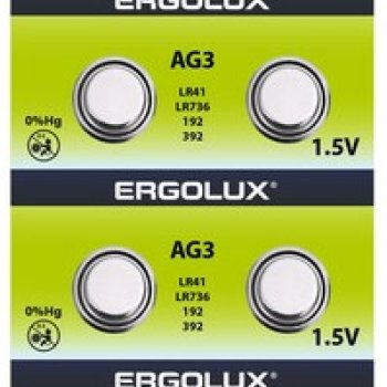 Батарейка часовая G03 (392 LR736 LR41) Ergolux 10xBL (10/100/3600)
