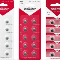 Батарейка часовая G03 (392 LR736 LR41) SmartBuy 10xBL (10/100/2000)