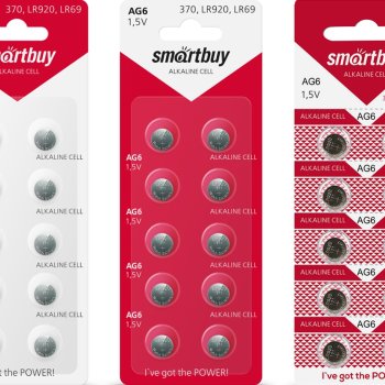 Батарейка часовая G06 (370 LR920 LR69) SmartBuy 10xBL (10/200)