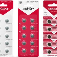 Батарейка часовая G07 (399 LR926 LR57) SmartBuy 10xBL (10/200)