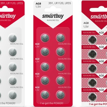 Батарейка часовая G08 (391 LR1120 LR55) SmartBuy 10xBL (200)