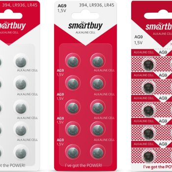 Батарейка часовая G09 (394 LR936 LR45) SmartBuy 10xBL (200)