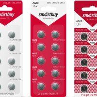 Батарейка часовая G10 (389 LR1130 LR54) SmartBuy 10xBL (100/200)