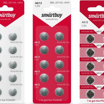 Батарейка часовая G12 (386 LR1142 LR43) SmartBuy 10xBL (200)