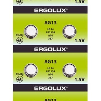 Батарейка часовая G13 (357 LR1154 LR44) Ergolux 10xBL (100/2000)