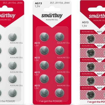 Батарейка часовая G13 (357 LR1154 LR44) SmartBuy 10xBL (10/100/2000)