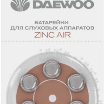Батарейка для слуховых аппаратов Daewoo ZA312 6xBL (60)