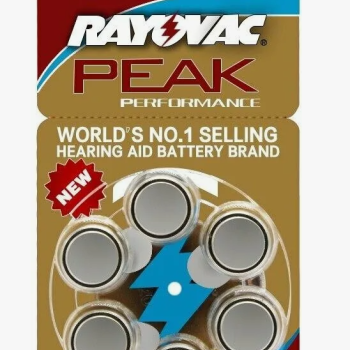 Батарейка для слуховых аппаратов Rayovac ZA 675 6xBL PEAK (60)