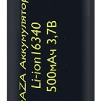 Аккумулятор Li-ion 16340 500мАч Фаzа б/б 1S 3.7V без защиты плос.конт. (24/348)
