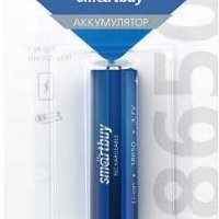 Аккумулятор Li-ion 18650 2200мАч SmartBuy 1xBL 3.7V без защиты выс.конт. (10/100)