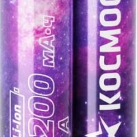 Аккумулятор Li-ion 18650 2200мАч Космос б/б 2S 3.7V 20A без защиты плос.конт. высокотоковый (2/50)
