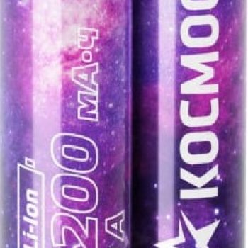 Аккумулятор Li-ion 18650 2200мАч Космос б/б 2S 3.7V 20A без защиты плос.конт. высокотоковый (2/50)