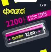 Аккумулятор Li-ion 18650 2200мАч Фаzа 1xBL 3.7V без защиты выс.конт. (10)